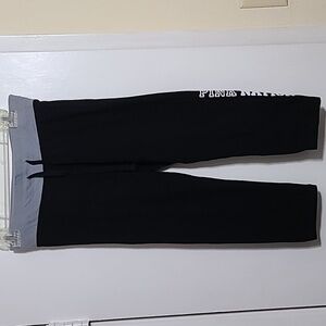 PINK Victoria’s Secret PINK Nation Yoga Black Gray Cropped Leggings - Size Small